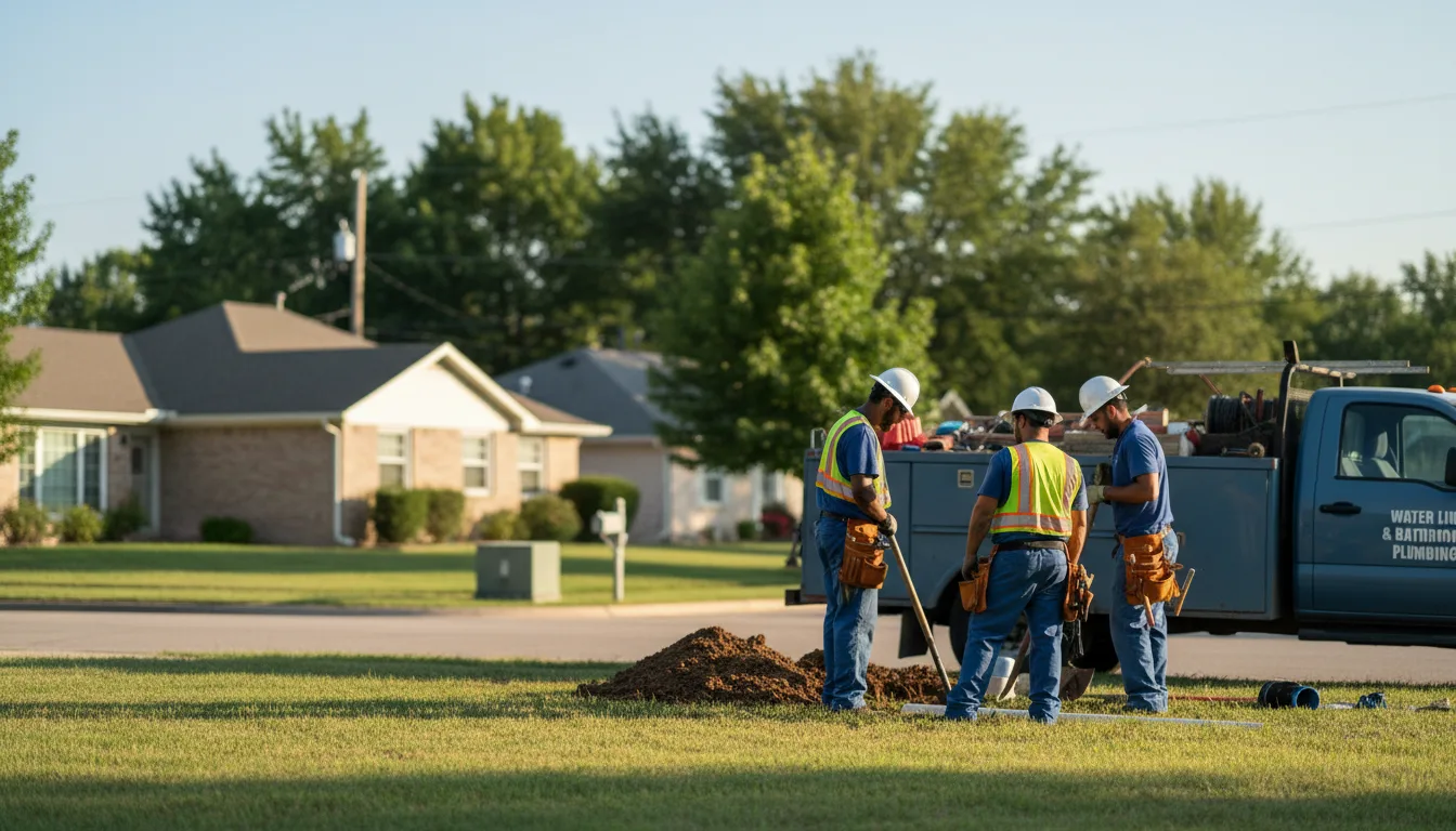 Residential water line and bathroom plumbing service in Orleans, NE